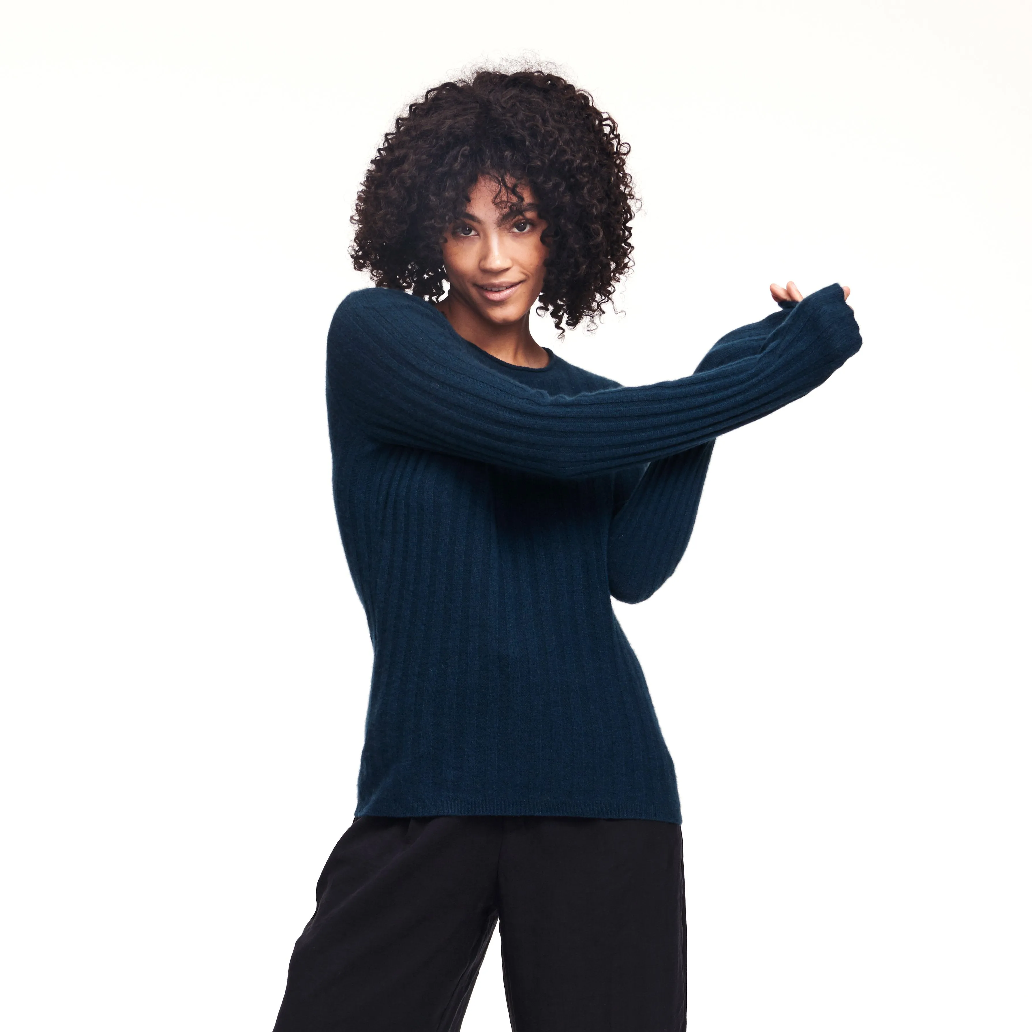 Lightweight Cashmere Ribbed Sweater