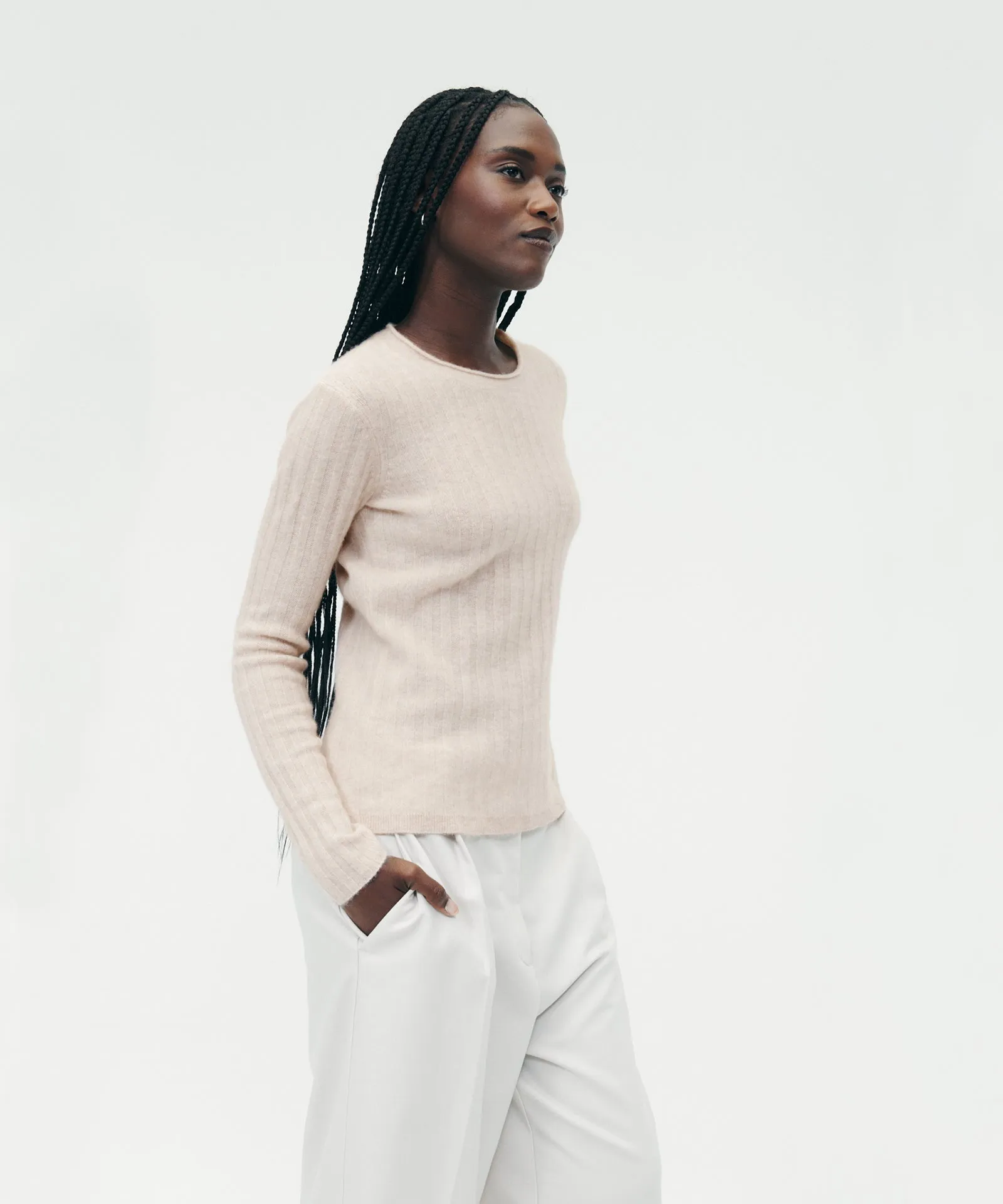 Lightweight Cashmere Ribbed Sweater