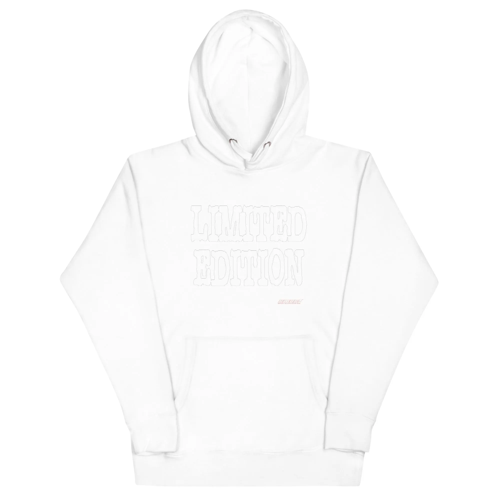 Limited Edition Printed White Unisex Hoodie