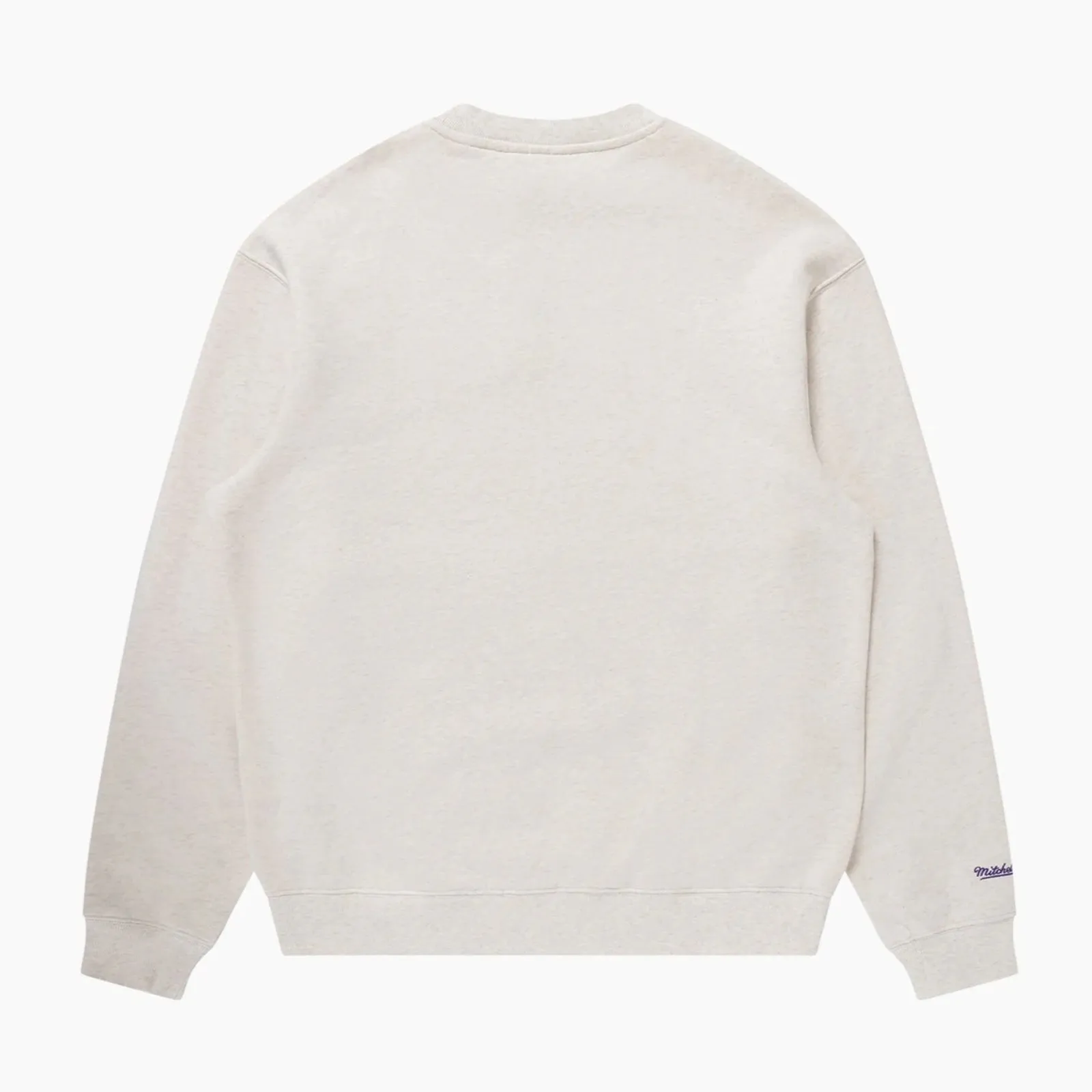 Los Angeles Lakers Abstract Logo Crew White Marle Long Sleeve Sweatshirt by Mitchell & Ness