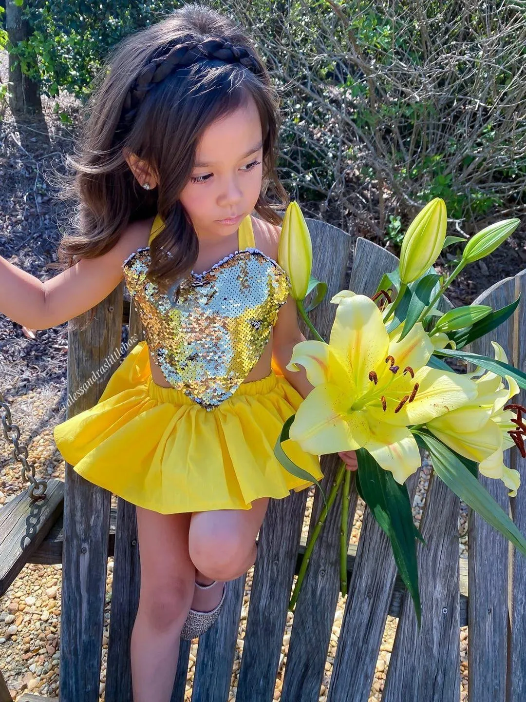 Love Skirted Romper in Yellow