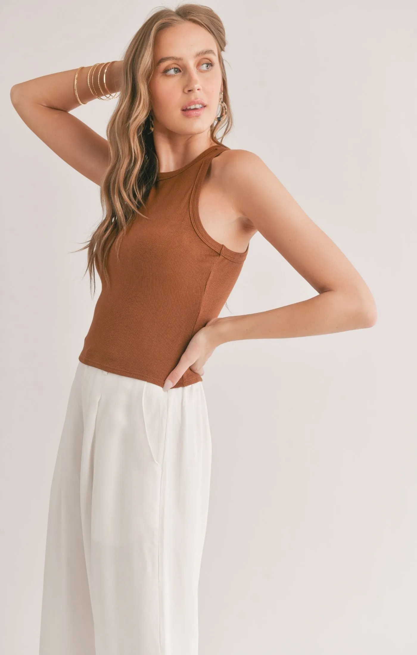 Marshmallow Crop Tank