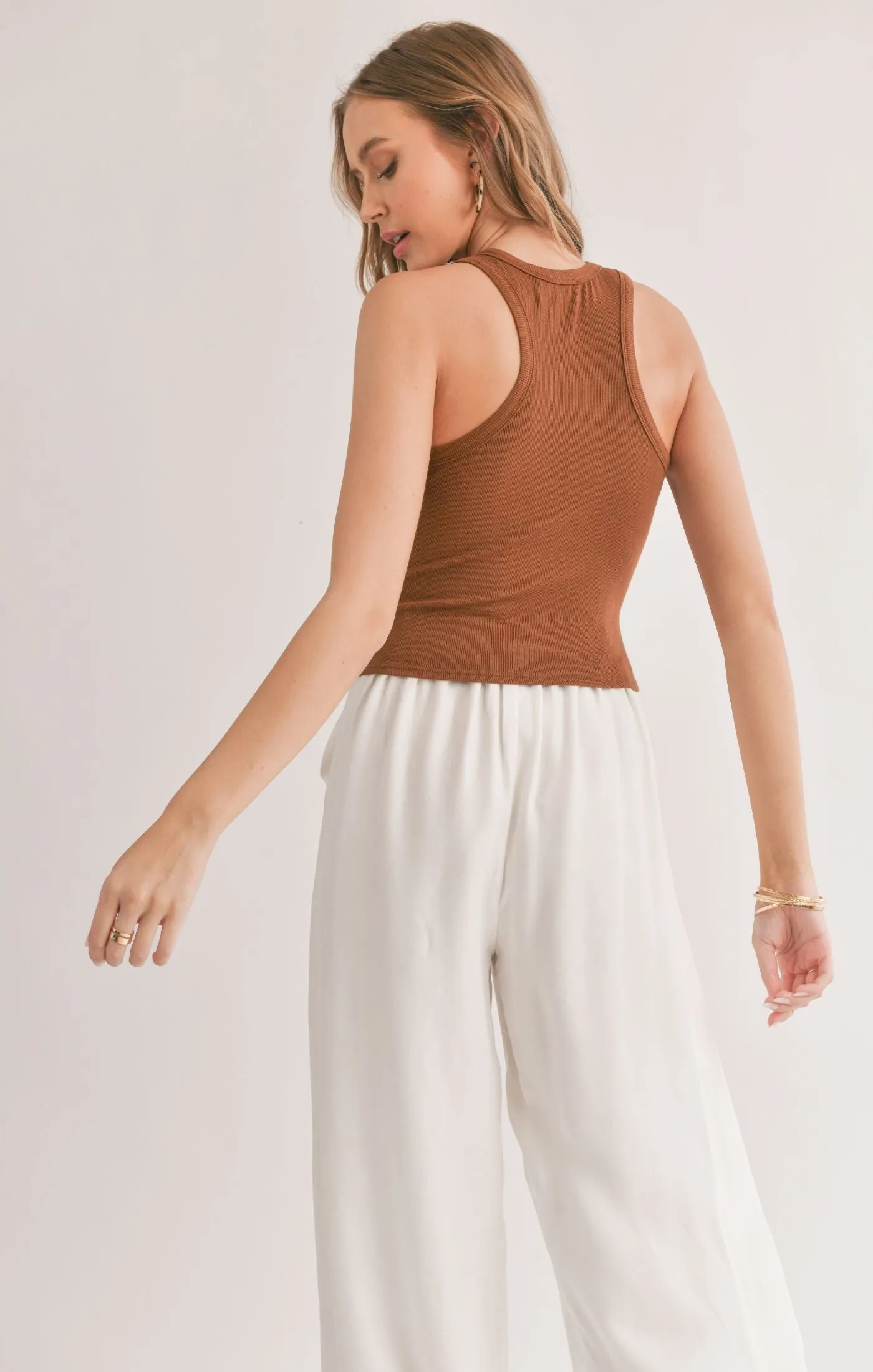 Marshmallow Crop Tank