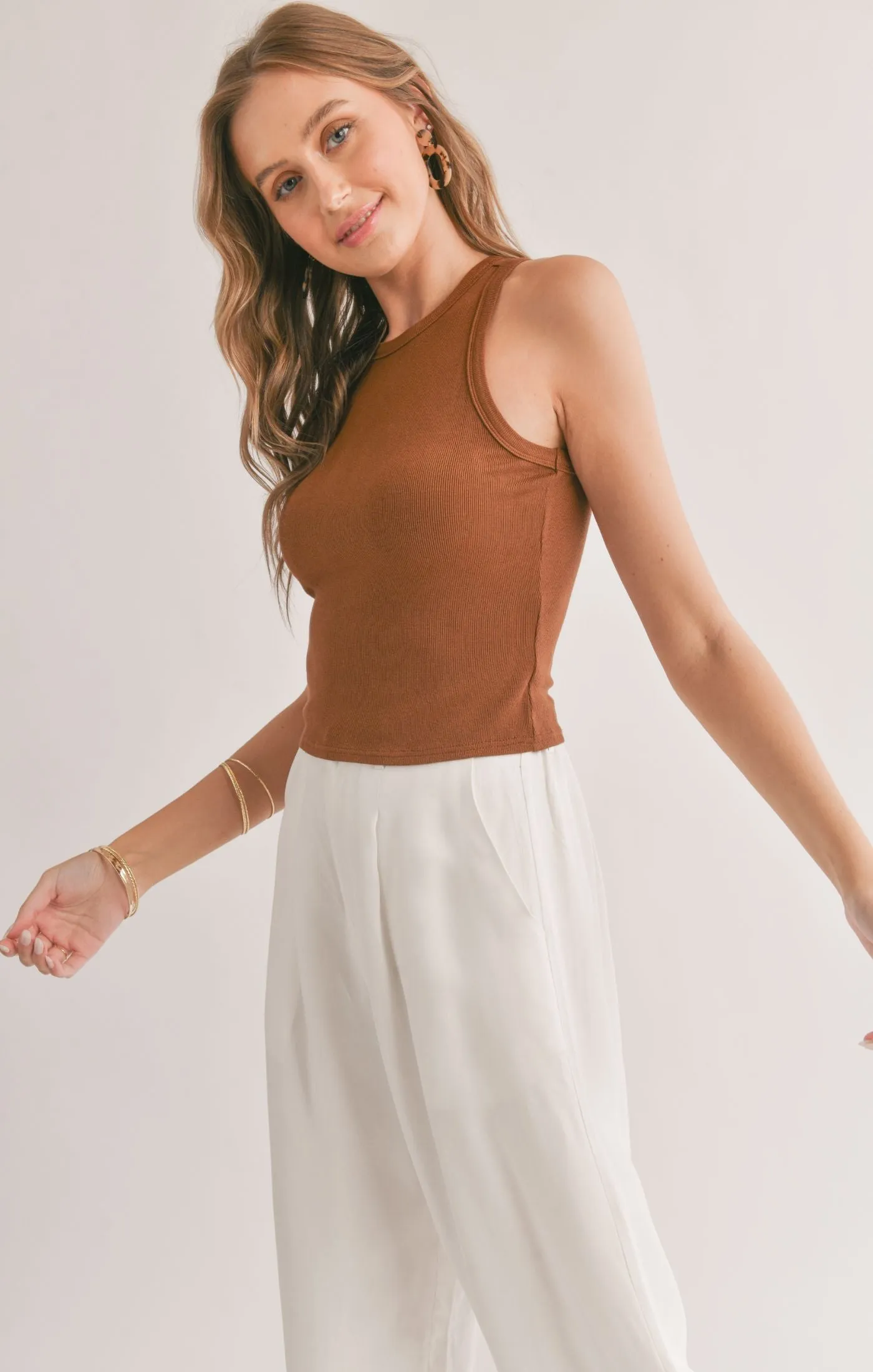 Marshmallow Crop Tank