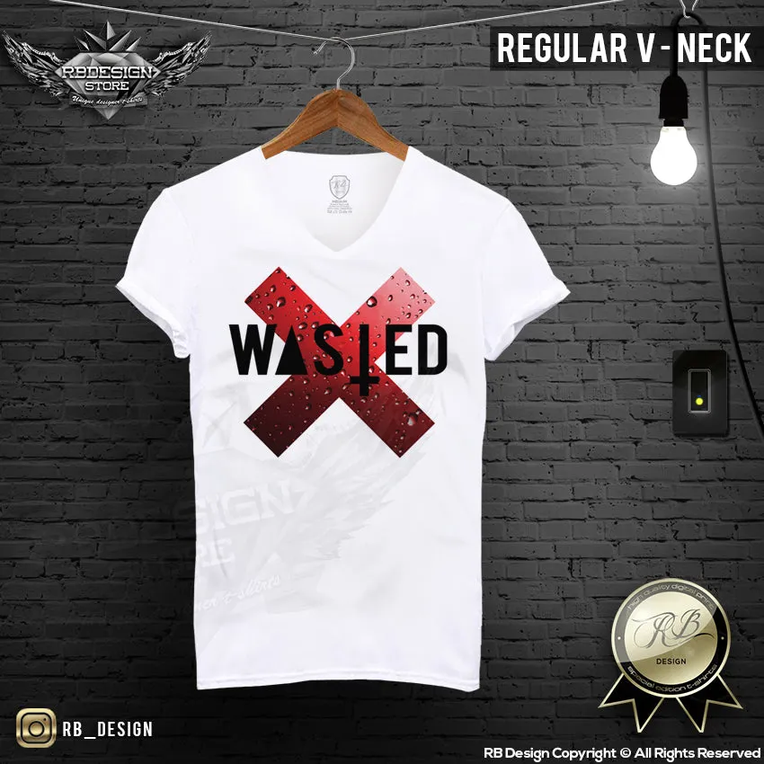 Mens Cross T-shirt Wasted Youth RB Design Inverted Cross Tee Shirts MD757