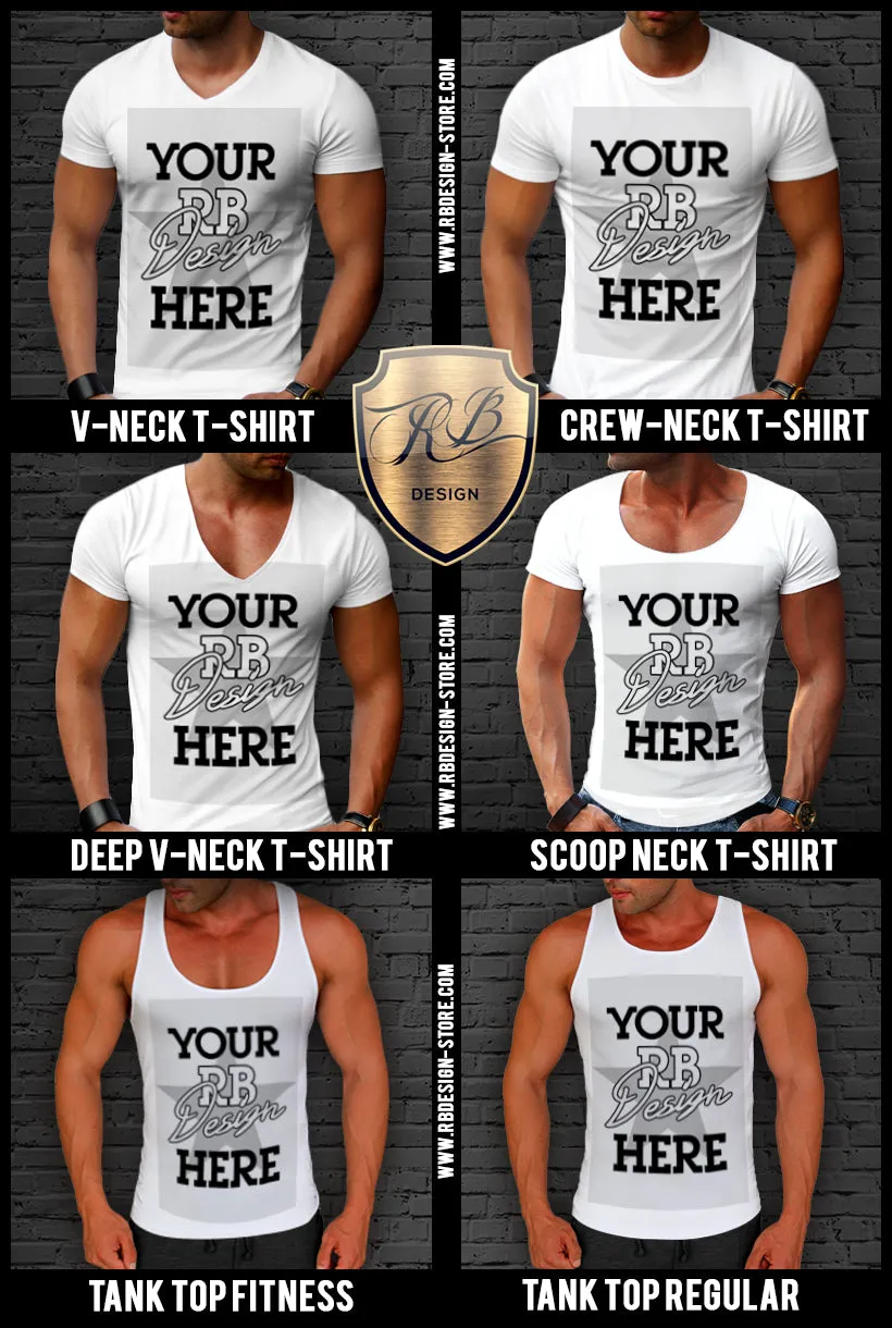 Mens Cross T-shirt Wasted Youth RB Design Inverted Cross Tee Shirts MD757