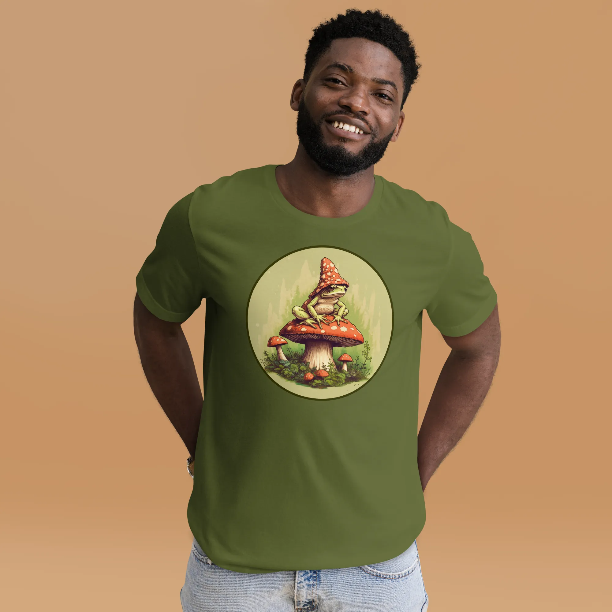 Men's Frog On A Mushroom Graphic T-shirt