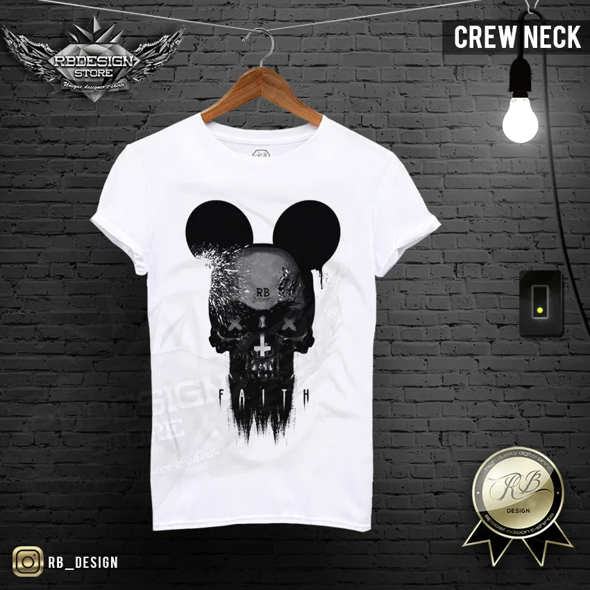 Men's MM Skull T-shirt Creepy Skeleton Graphic Tee MD574