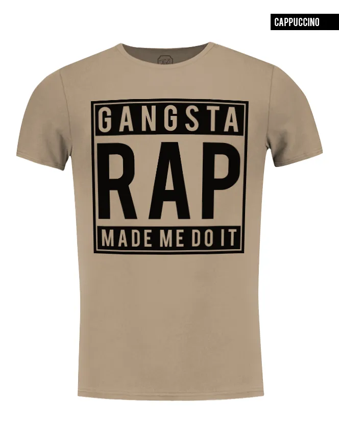 Men's T-shirt "Gangsta Rap Made Me Do It" / color option / MD466