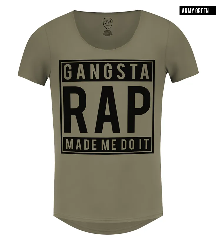 Men's T-shirt "Gangsta Rap Made Me Do It" / color option / MD466