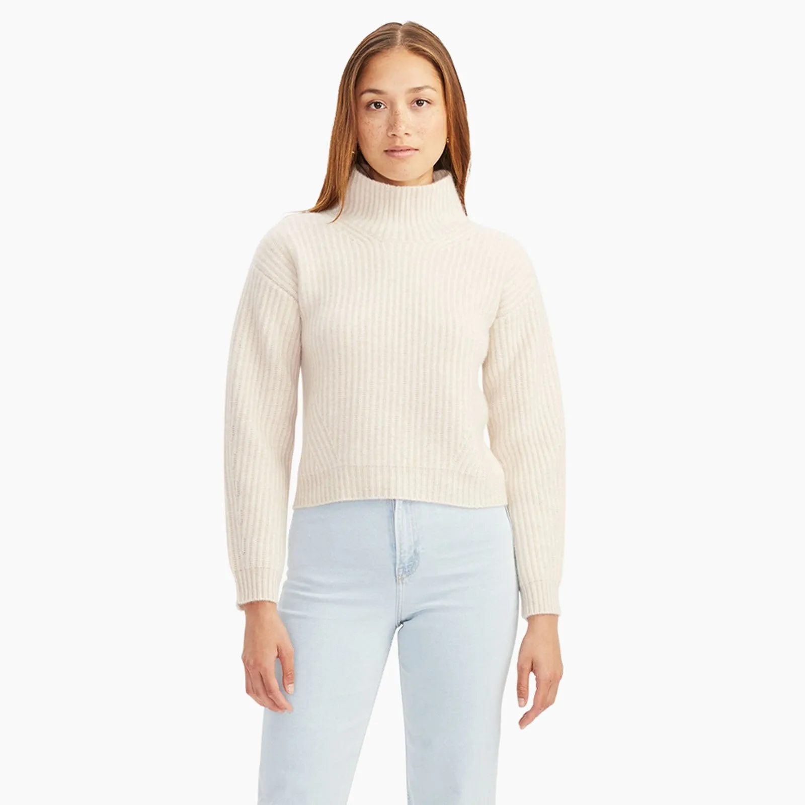 Merino Cashmere Fisherman Turtleneck