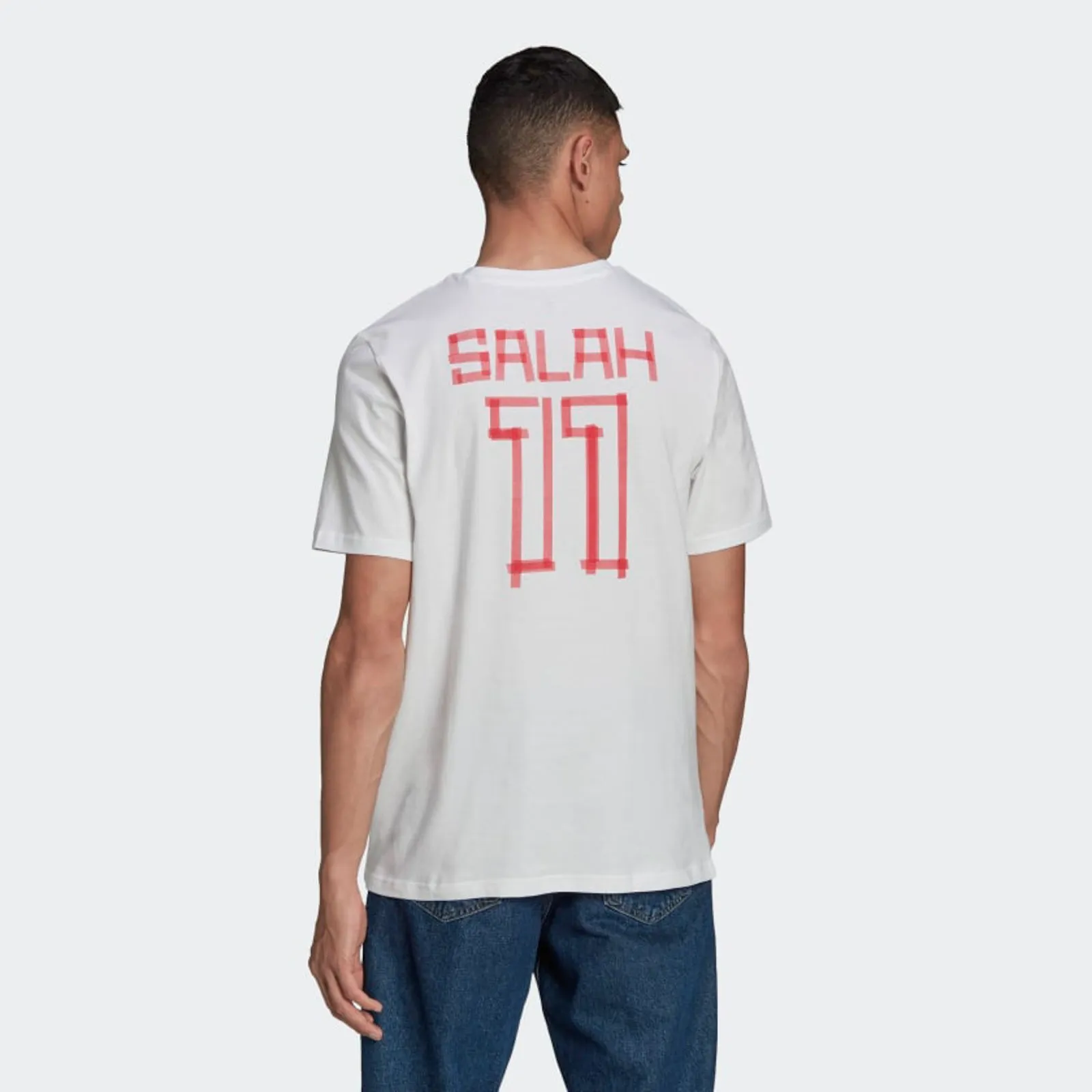 M.Salah Soccer Graphic T-Shirt - White by Adidas