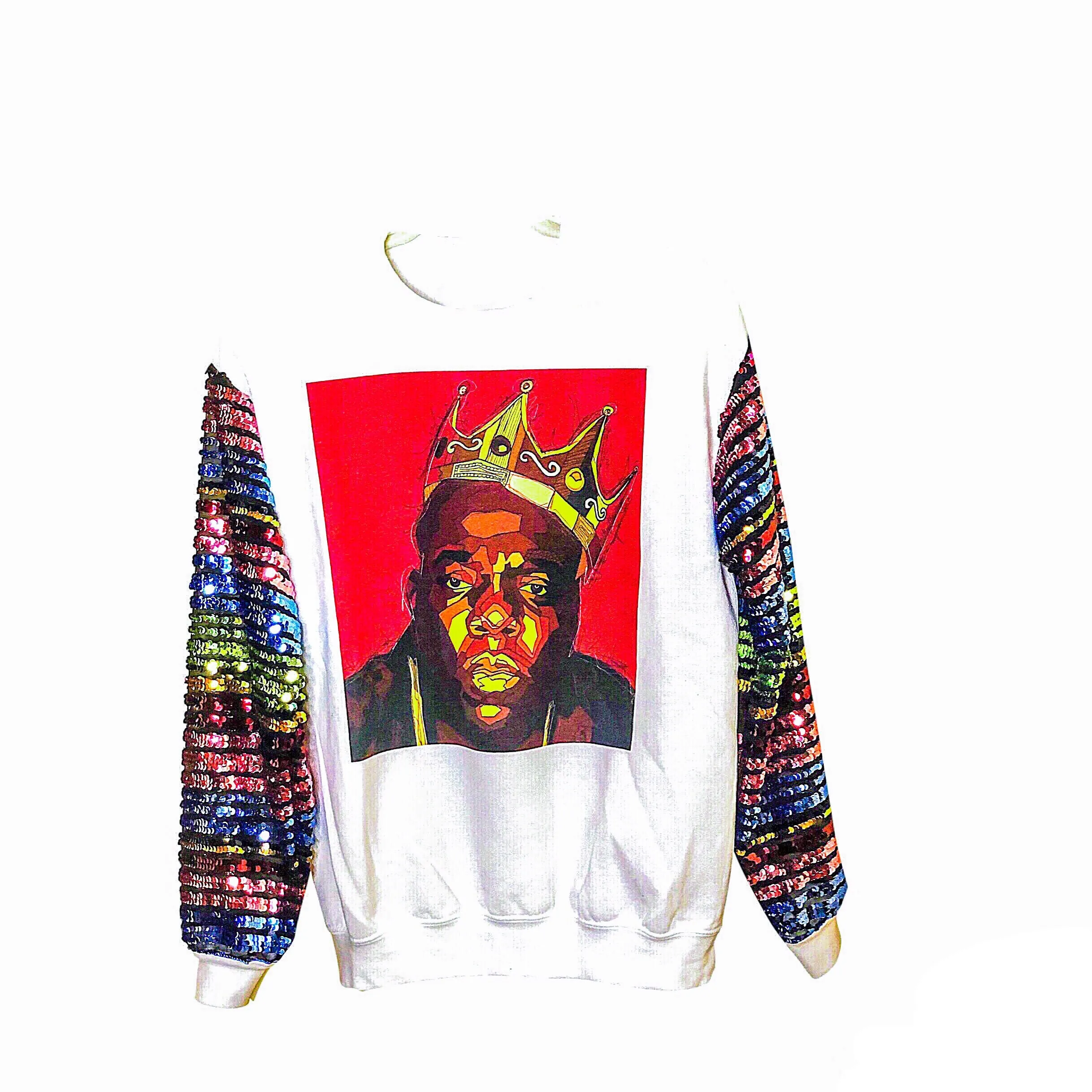 NOTORIOUS BIG Stripe Sequin Sweat Shirt