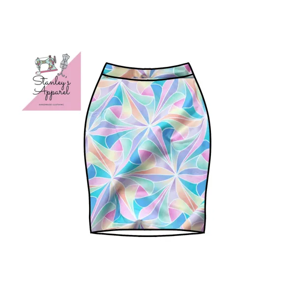 pastel organic Adult pencil skirt