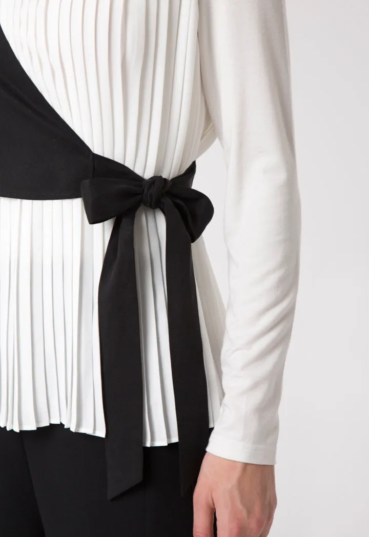 Pleated Overlay Top