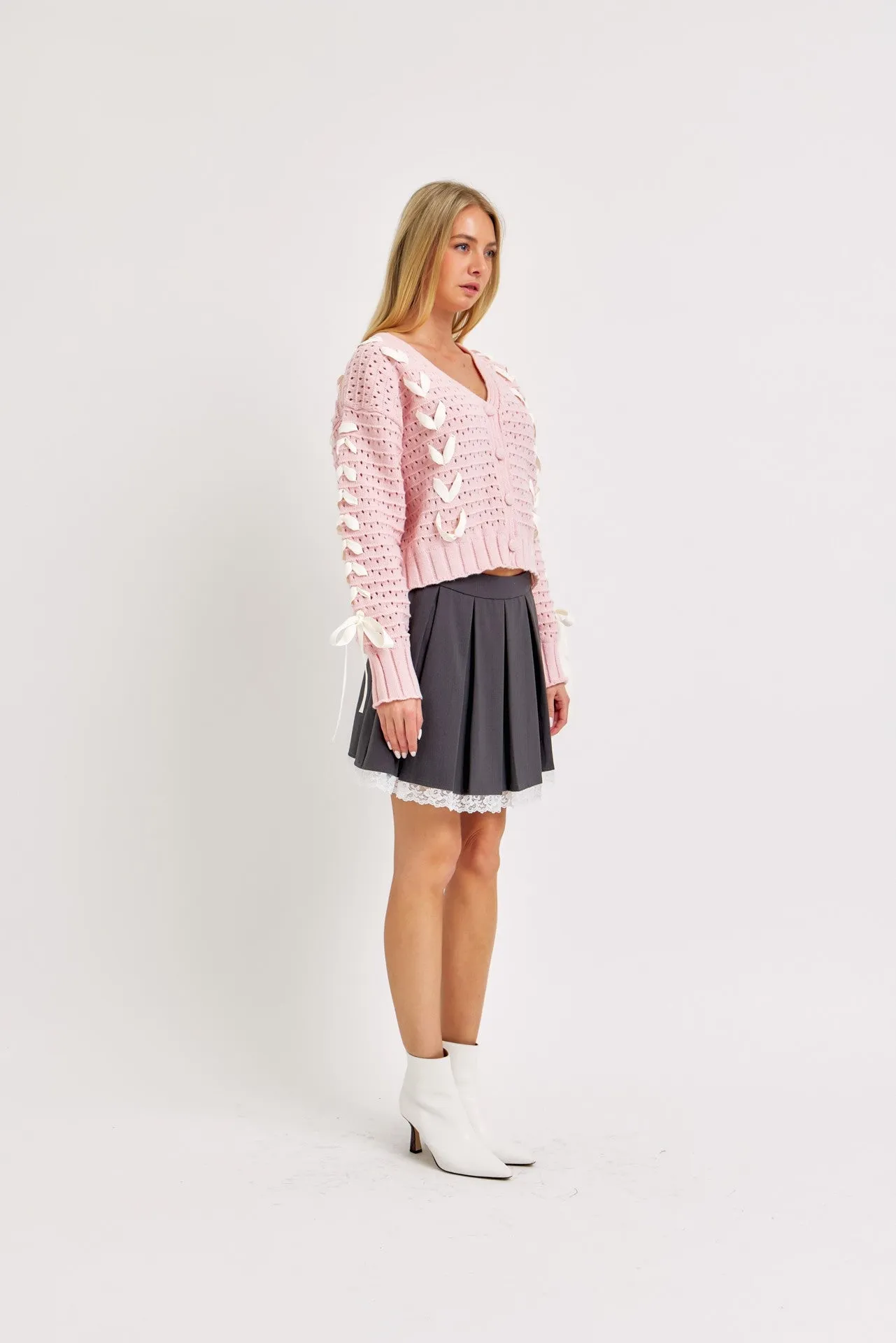 Satin Ribbon Cardigan