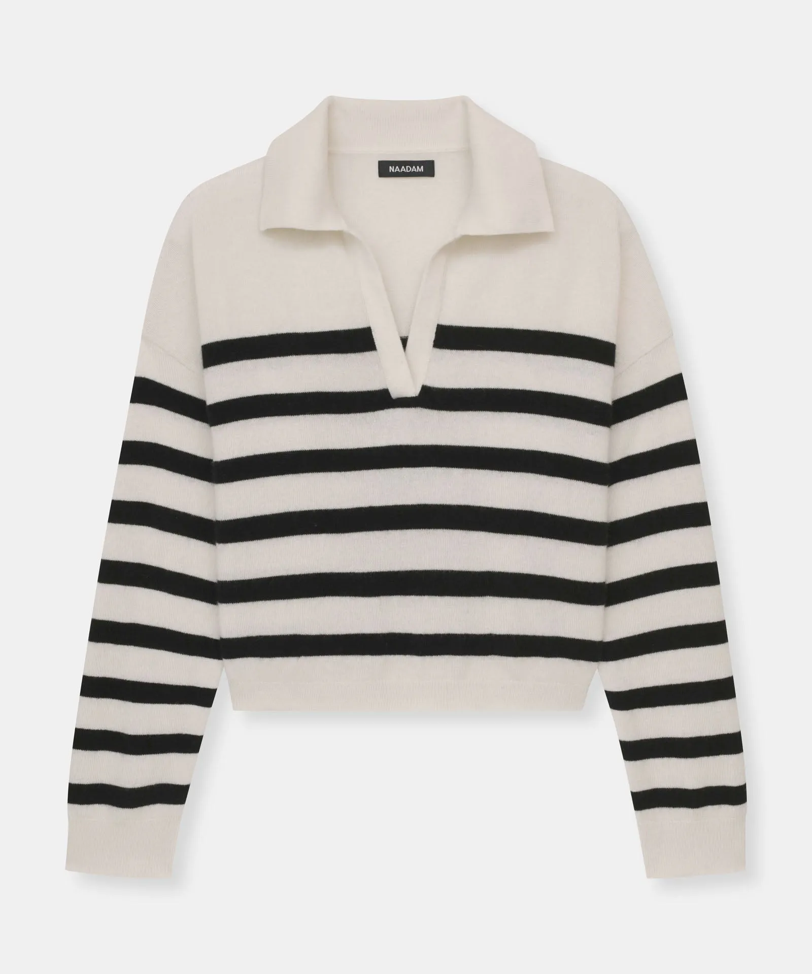 Signature Cashmere Striped Polo Sweater