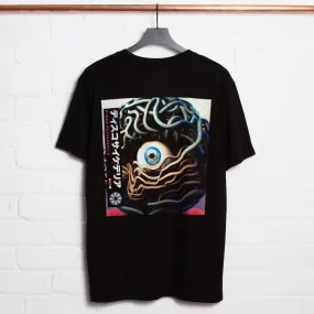 Simulated Disco Psych 01 Back Print - Tshirt - Black