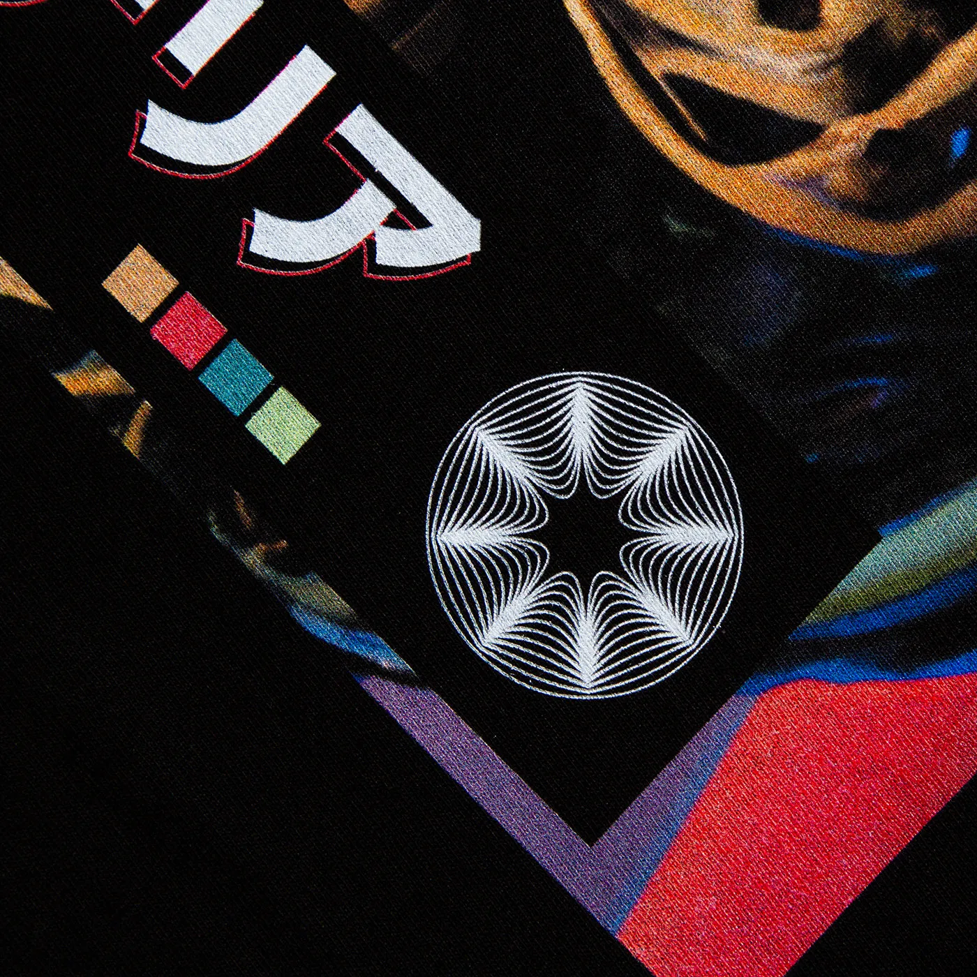 Simulated Disco Psych 01 Back Print - Tshirt - Black