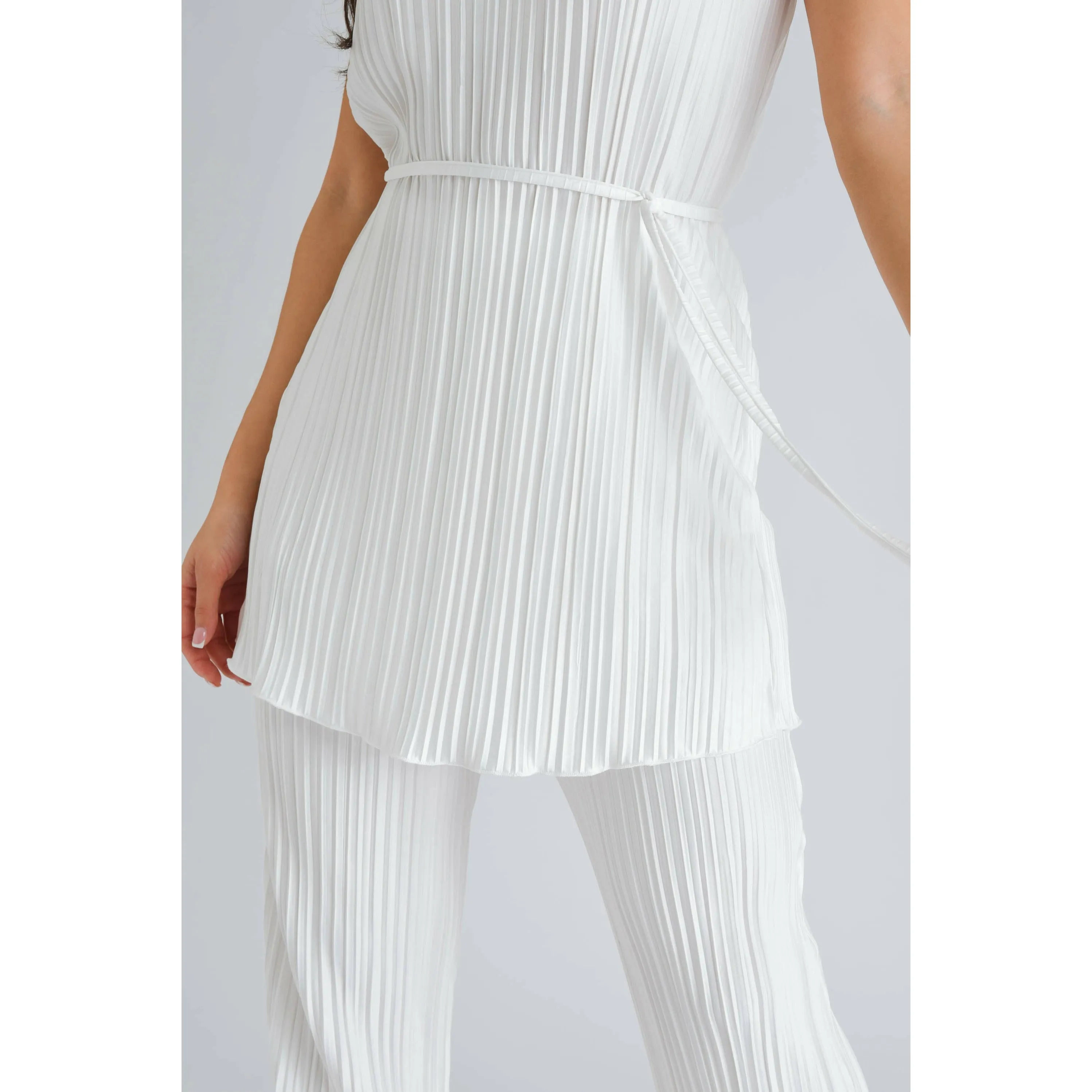 Sleeveless Pleated Co-ord