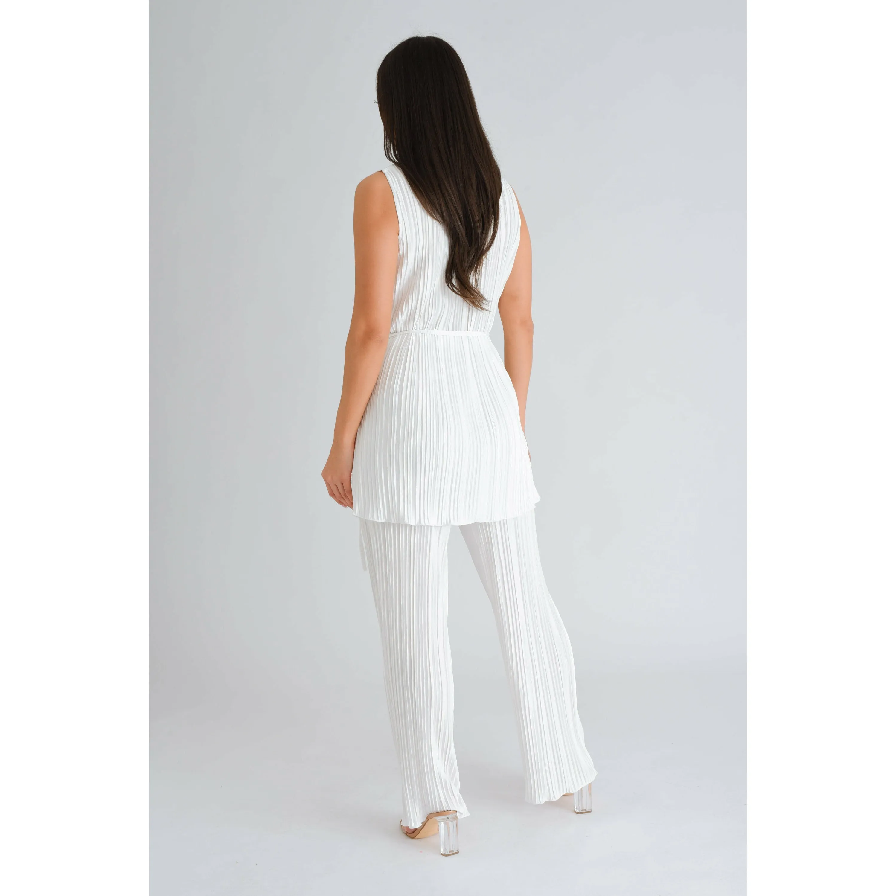 Sleeveless Pleated Co-ord