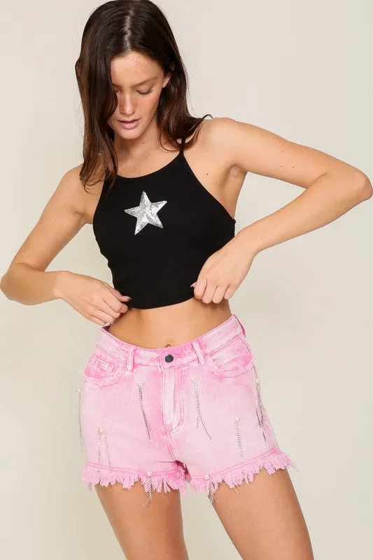 Stardust Crop Top - Black