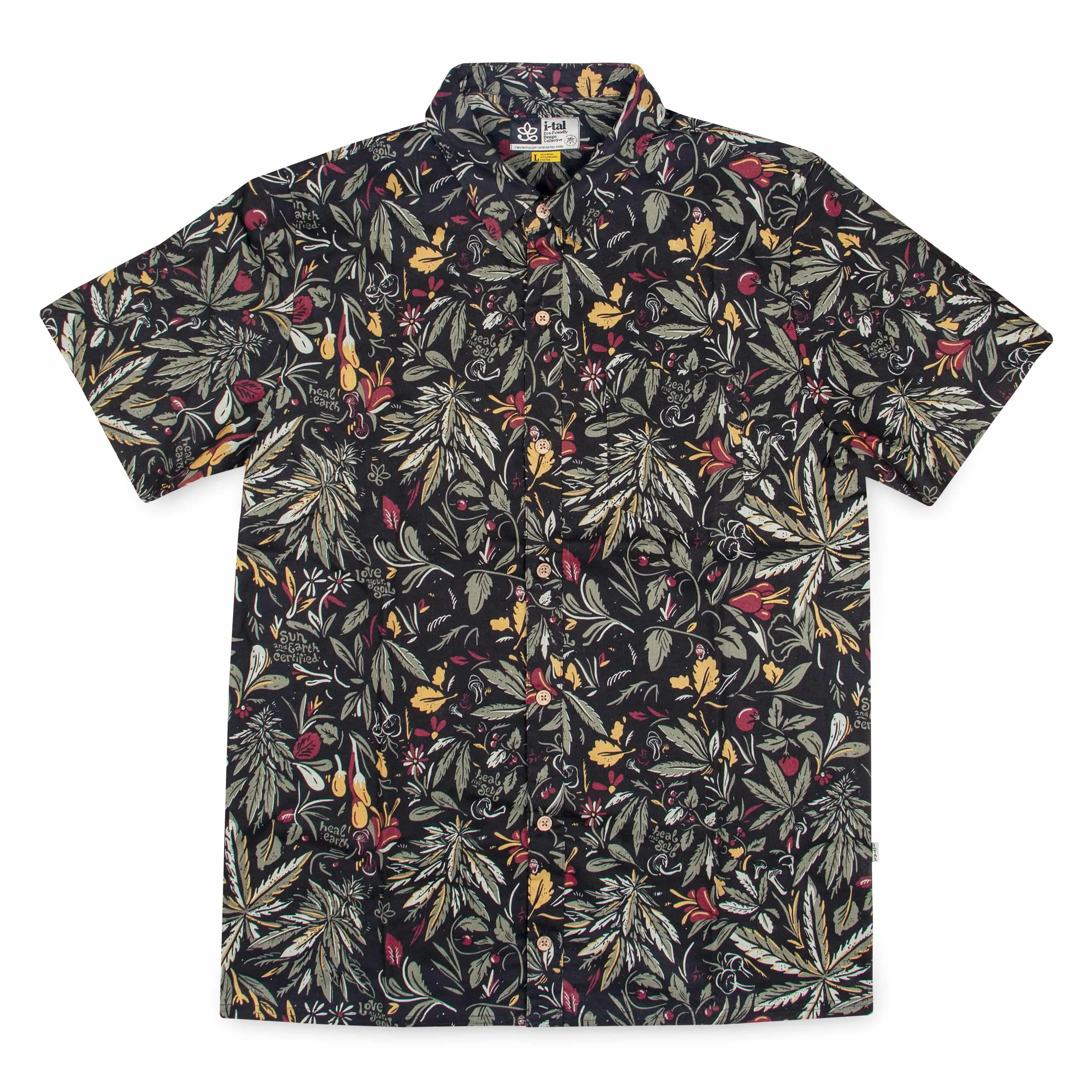 SUN EARTH I-TAL HEMP BUTTON UP