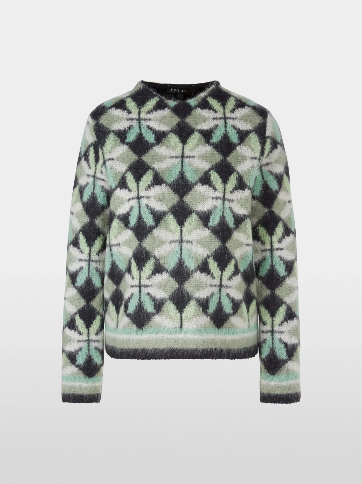 Sweater - Avocado/Navy/Grey