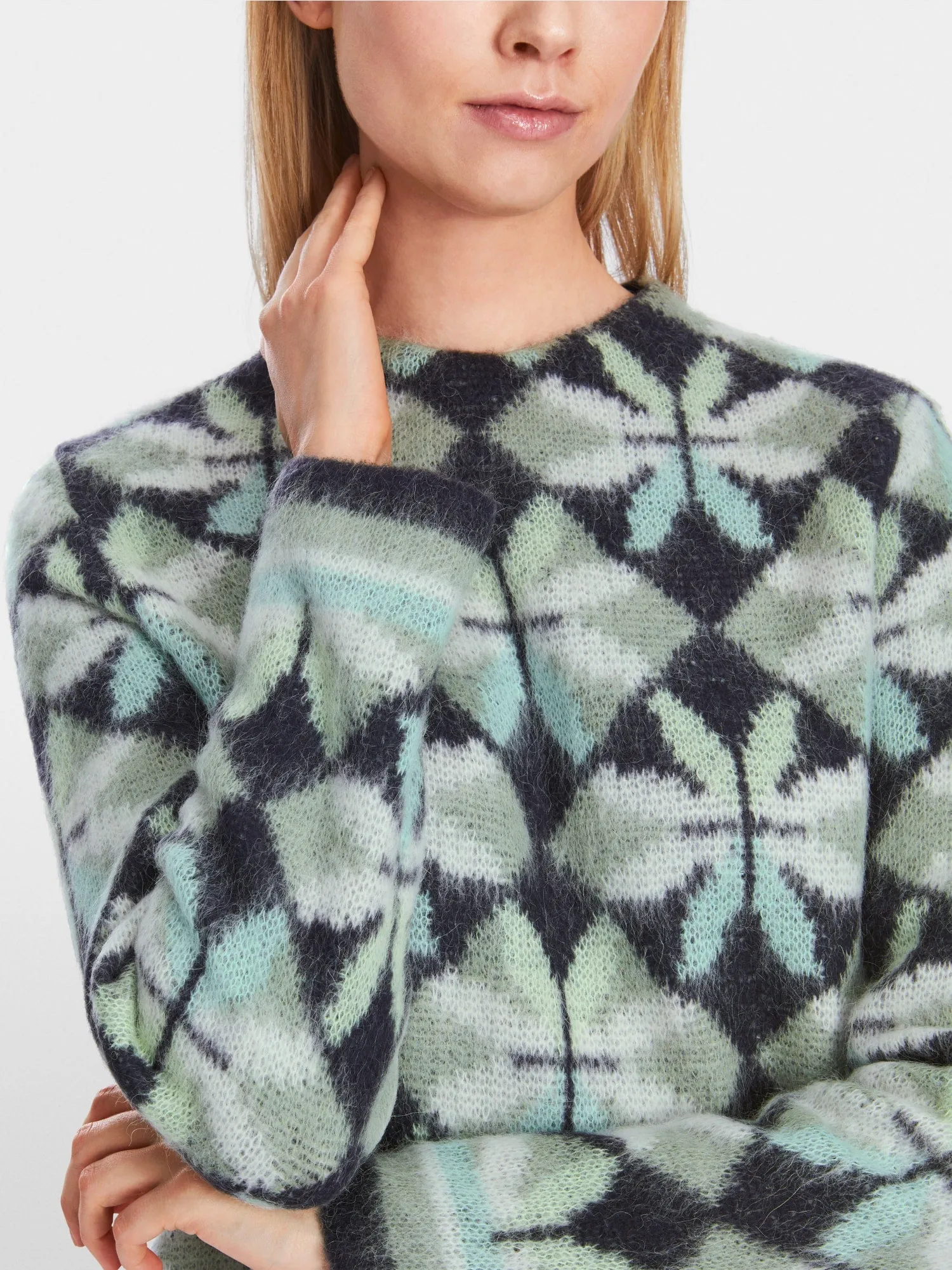 Sweater - Avocado/Navy/Grey