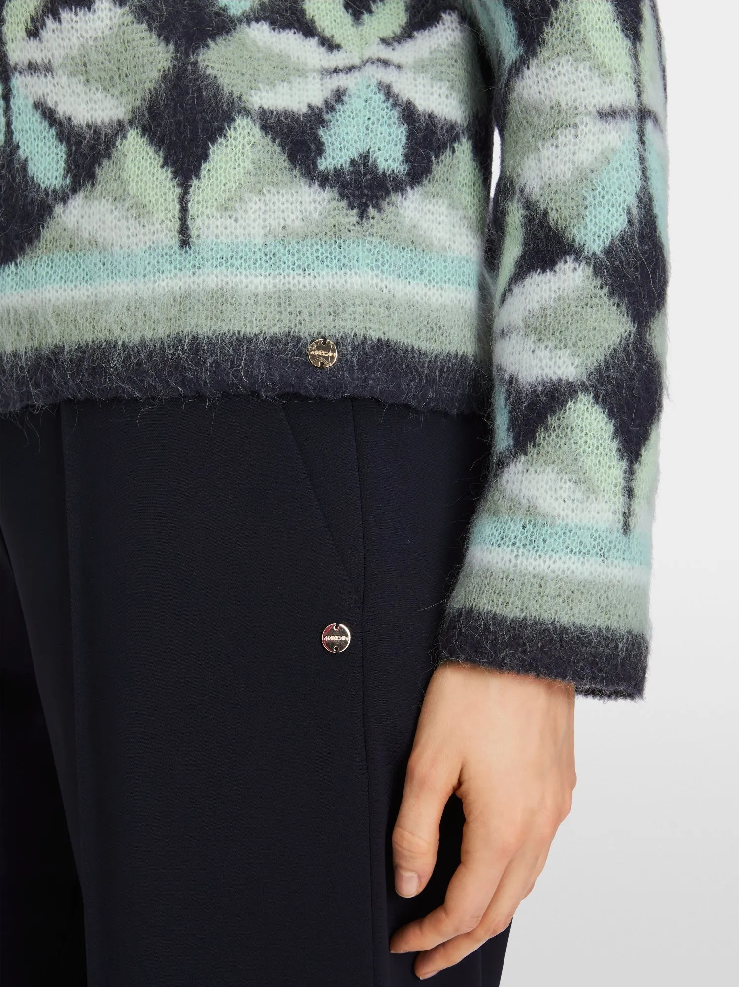 Sweater - Avocado/Navy/Grey