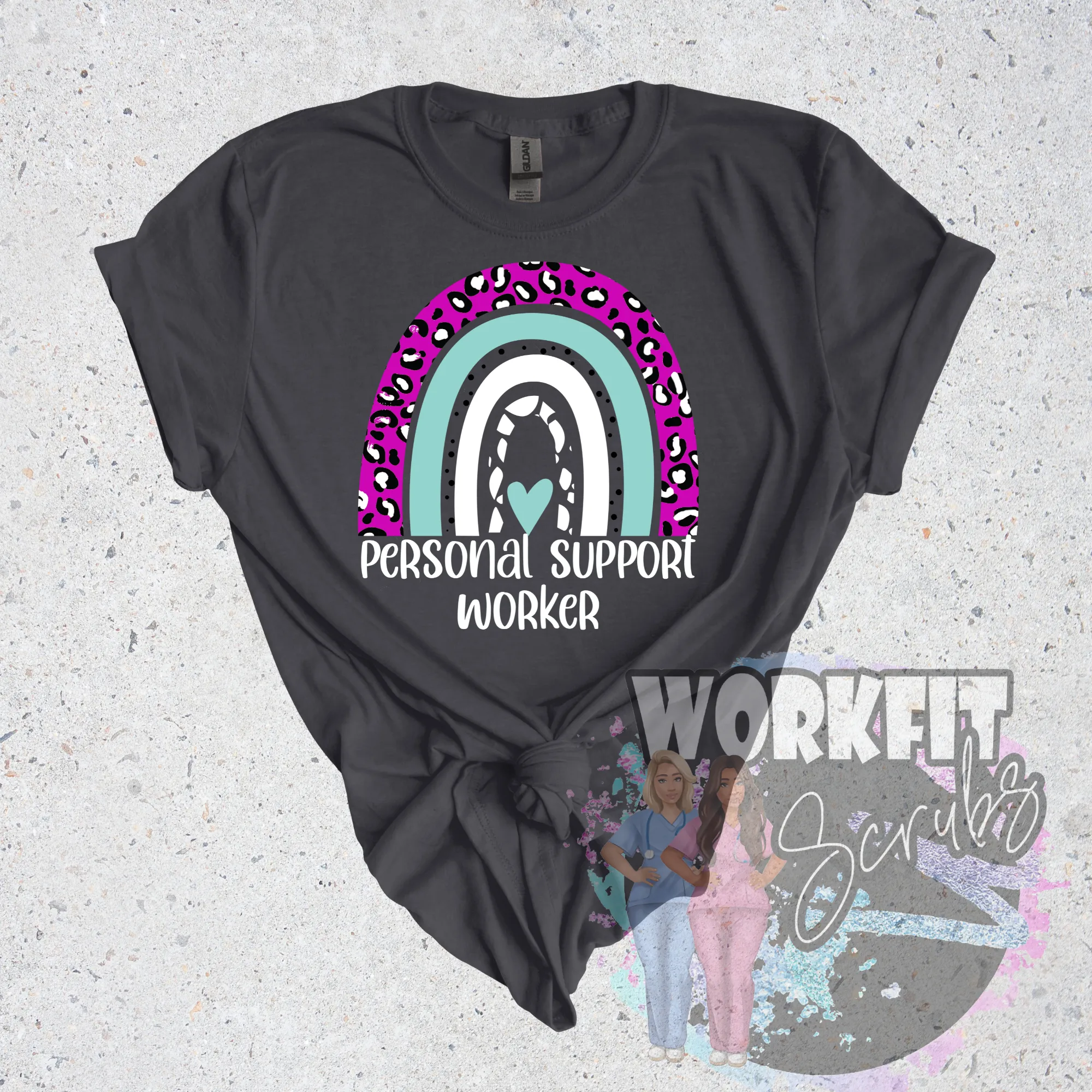 Teal Purple PSW Rainbow Tee