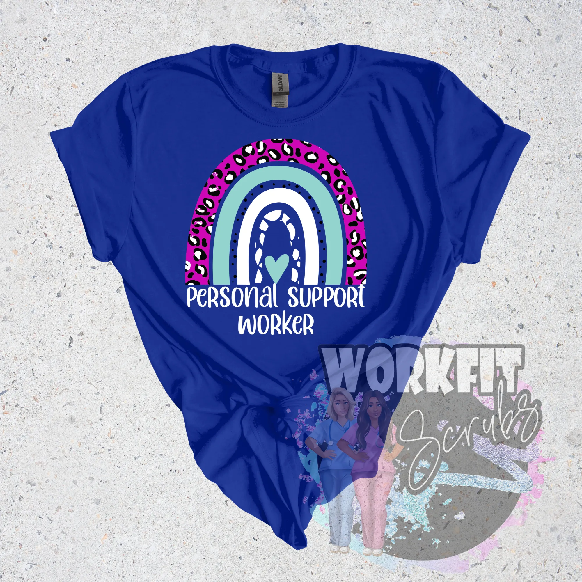 Teal Purple PSW Rainbow Tee