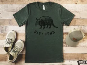 Unisex BIG BEND Vintage print Bella canvas jersey T-Shirt custom eco print tee national state parks Texas Austin armadillo desert hiking