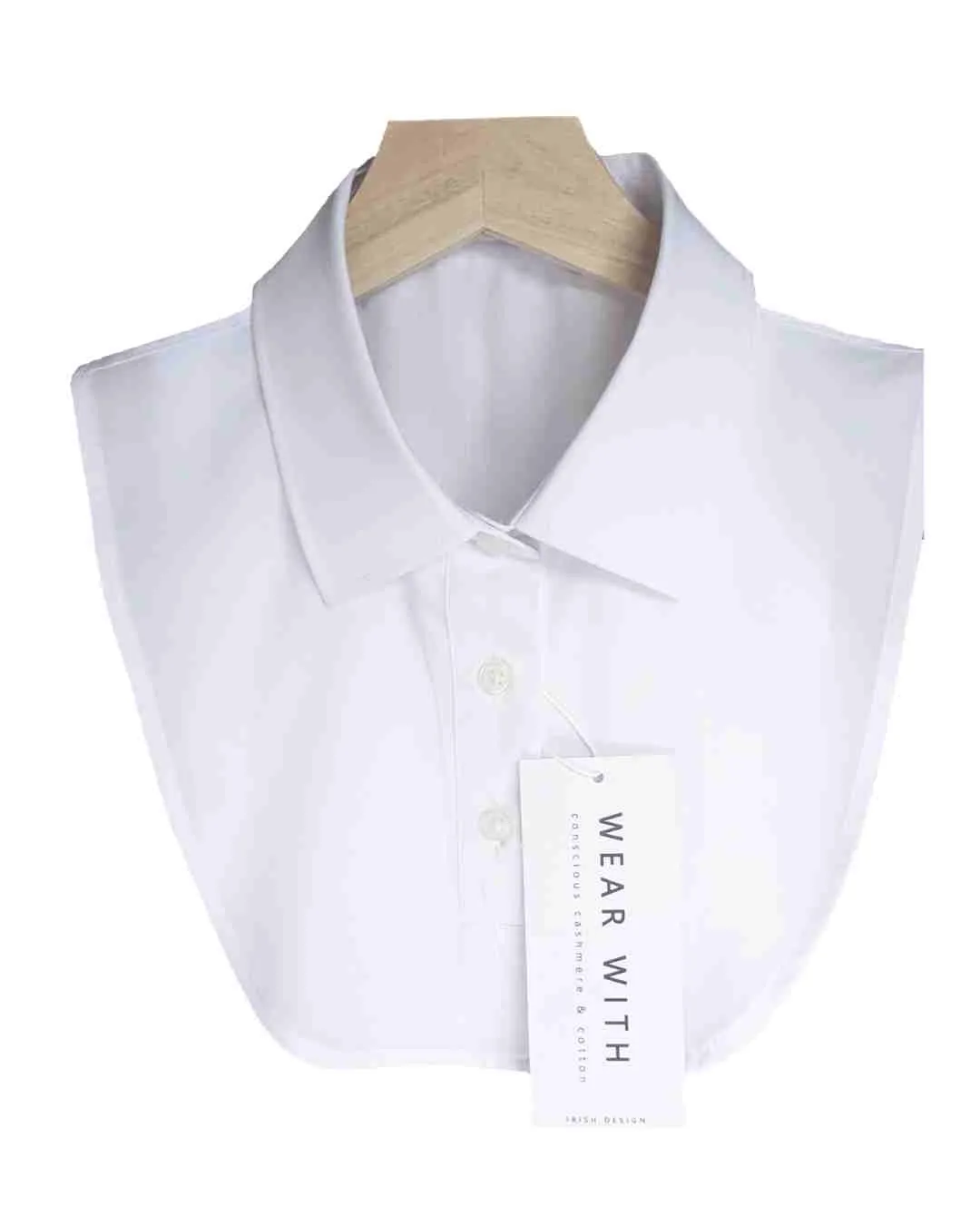 WearWith White Faux Shirt Collar (bamboo)