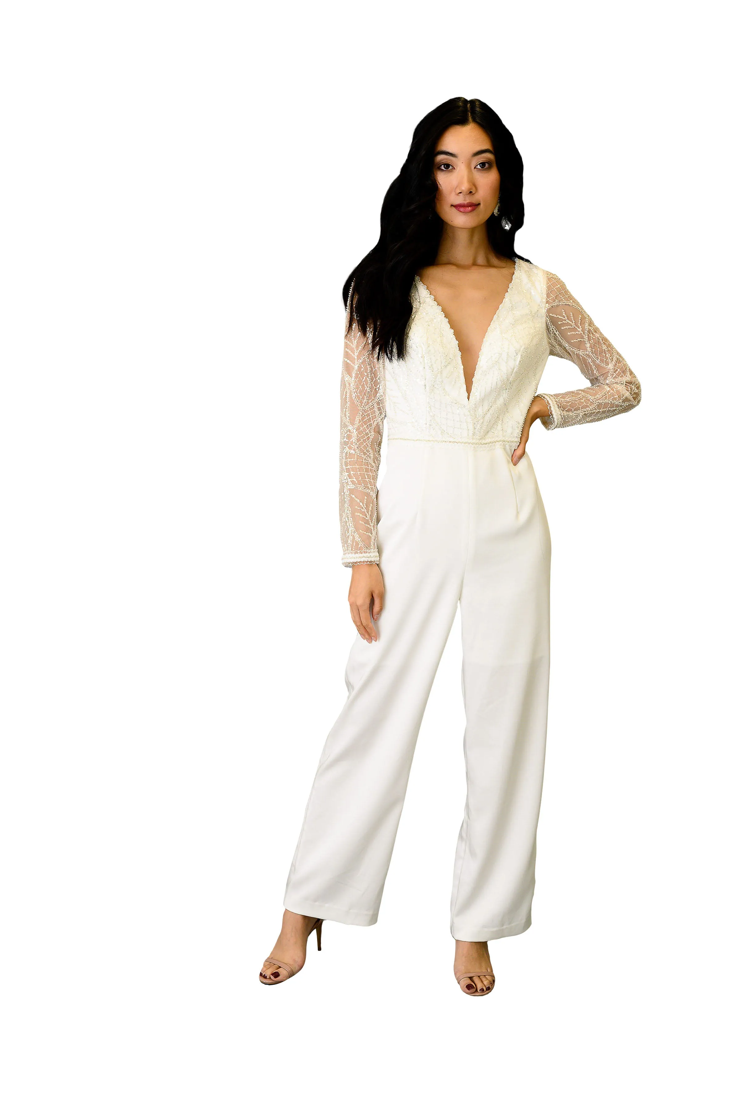 Women's Fully Embroidered Lace Jumpsuit